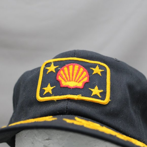 Vintage Patched Cap - Shell Gas 4 Star - Adult Snapback - Picture 2 of 8